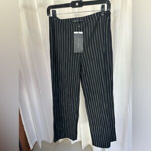 Zara Black White Stripe Pants - S